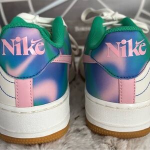 Nike Air: White, Pink, Blue & Green Sneakers Vibrant Design